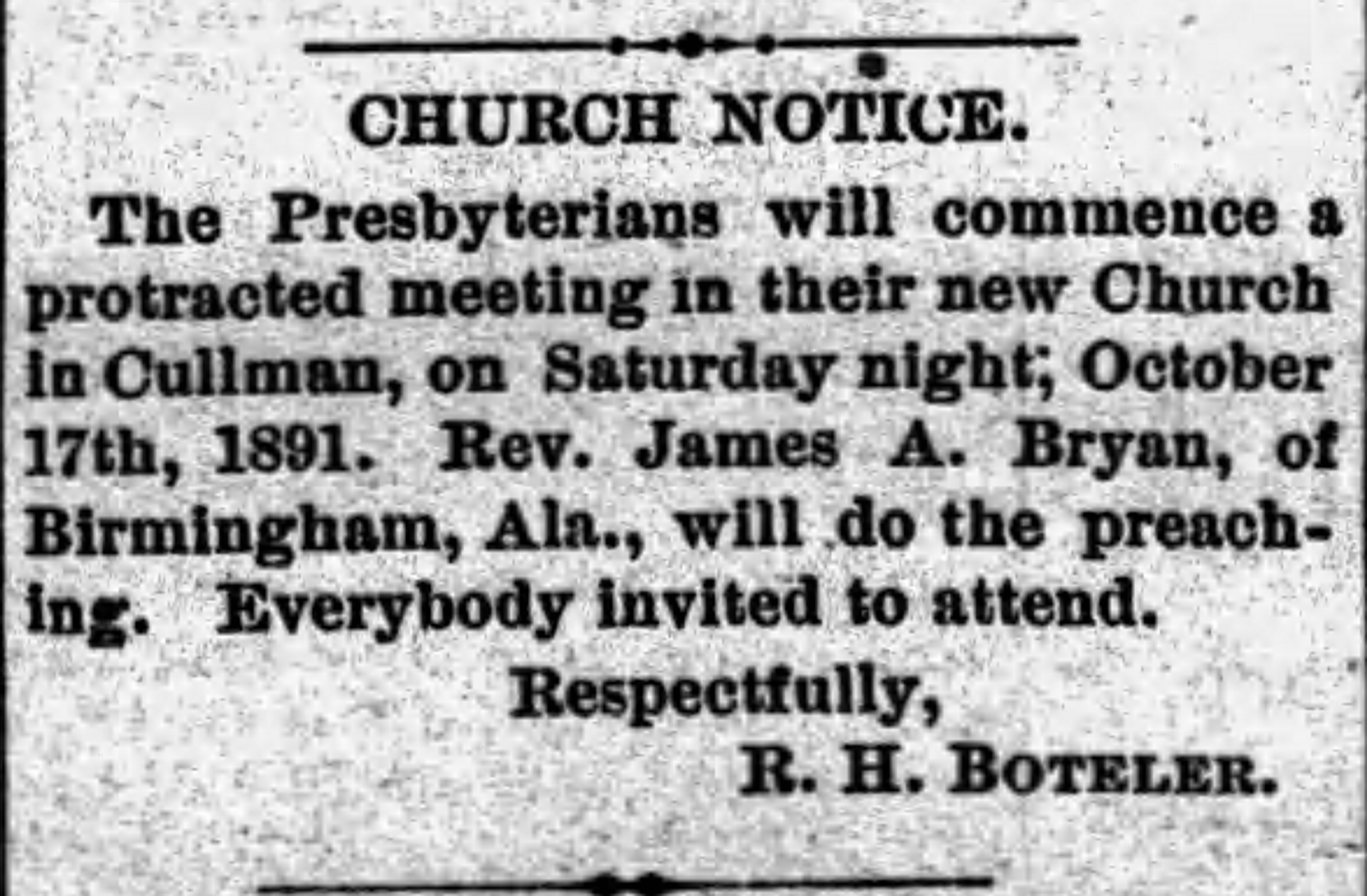 Church Notice